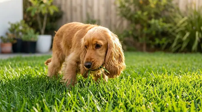 why is my dog eating grass
